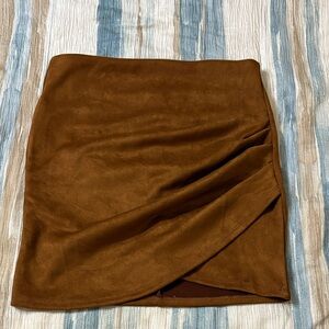 Elegant Tan Mini Skirt